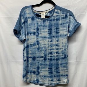 Lucky Brand Blue Tie Dye Pajama Top